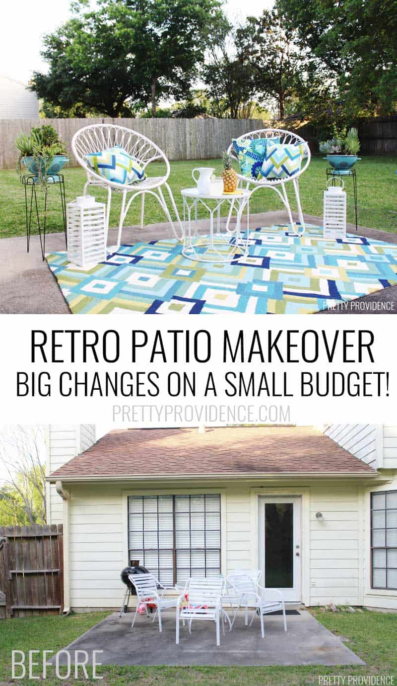 OMG I love this mid-century modern patio makeover!!! 