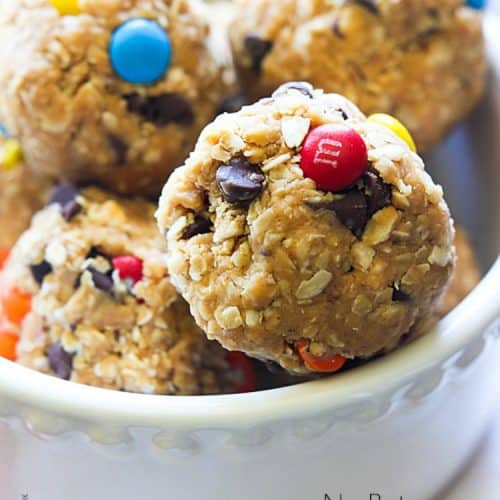 No-Bake Monster Cookie Bites - Pretty Providence