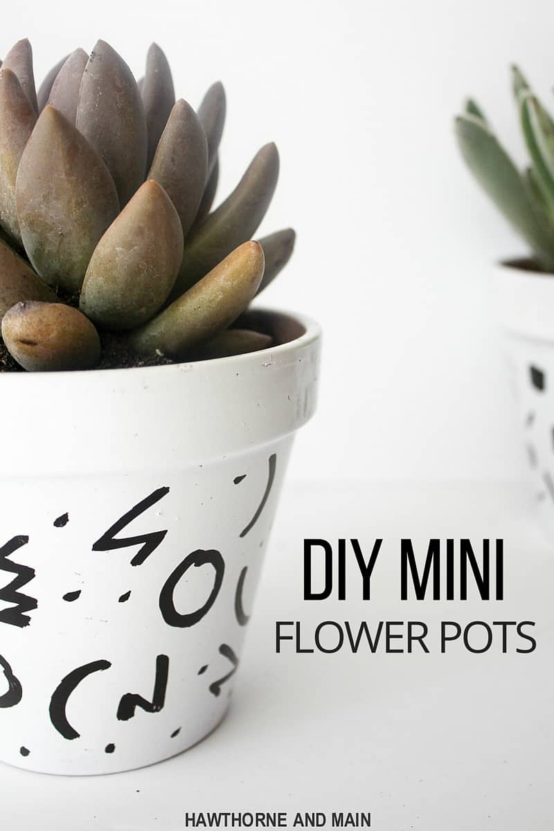 Check out these super simple DIY mini flower pots. This is a great afternoon craft or a great girls night craft project. Hopefully I can keep these alive this time! 