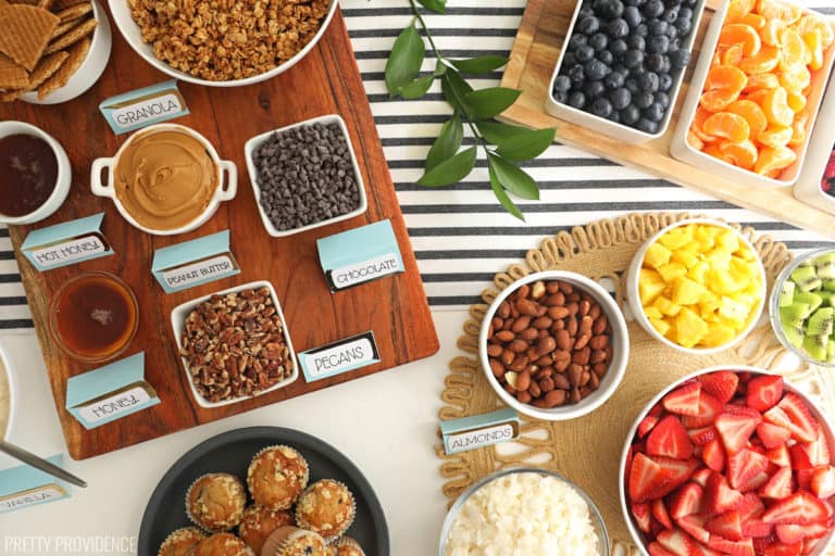 Yogurt Bar + Yogurt Toppings Ideas Pretty Providence
