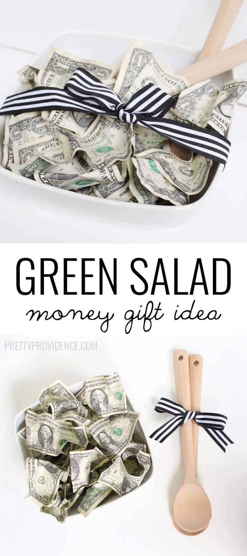 Green Salad Money Gift Idea Pretty Providence