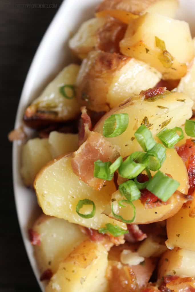 These easy crock pot ranch potatoes are the perfect compliment to any meal! SO easy to throw together and so dang good!