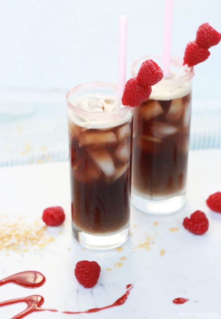 Raspberry Coconut Dr. Pepper Mixed Drink