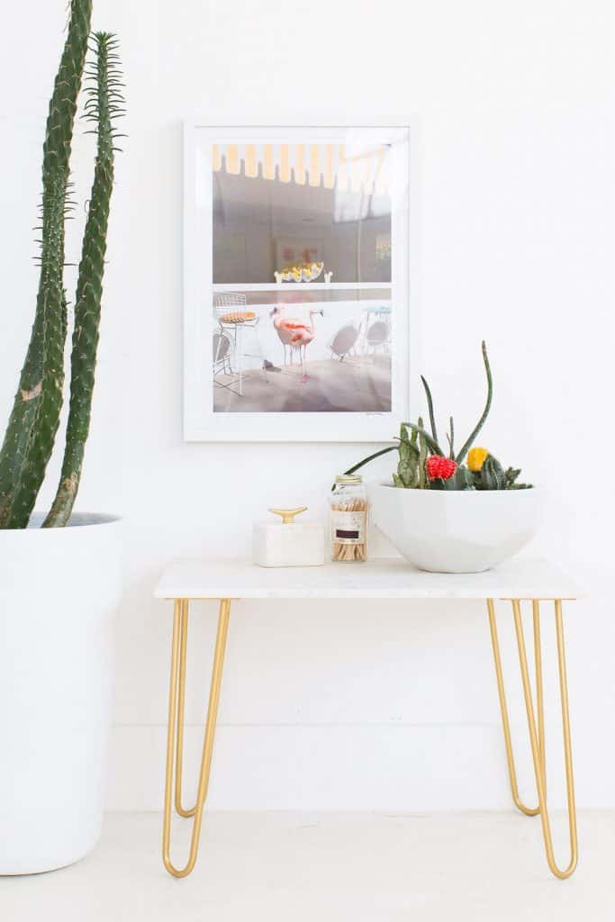 DIY Marble Accent Table from Sugar & Cloth