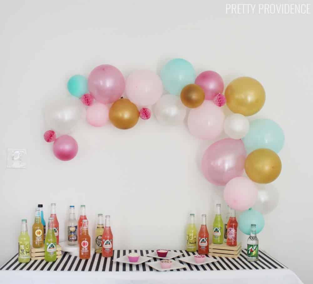 EASY party decor! DIY Balloon Garlands are amazing and cheap/easy to make!!! 