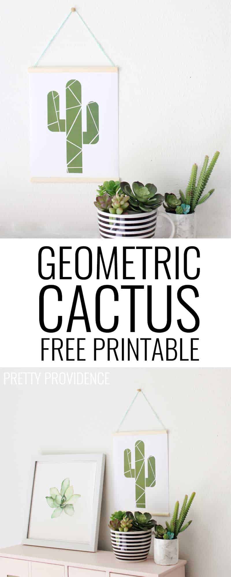 I LOVE this geo cactus printable! So fun! 