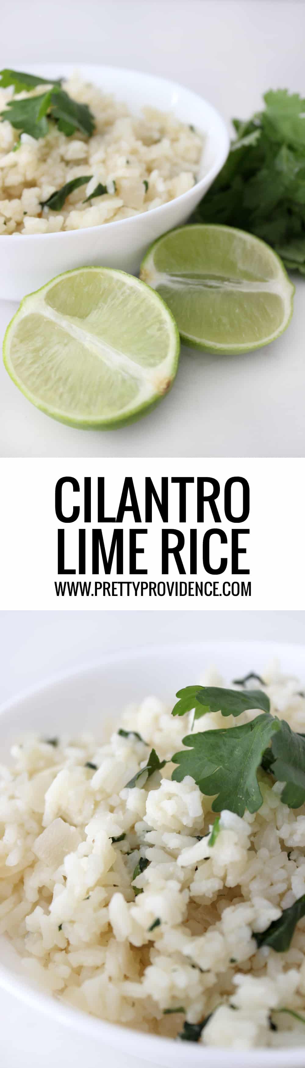 Okay this cilantro lime rice is so delicious! It's made with minute rice too, so it is so easy! 