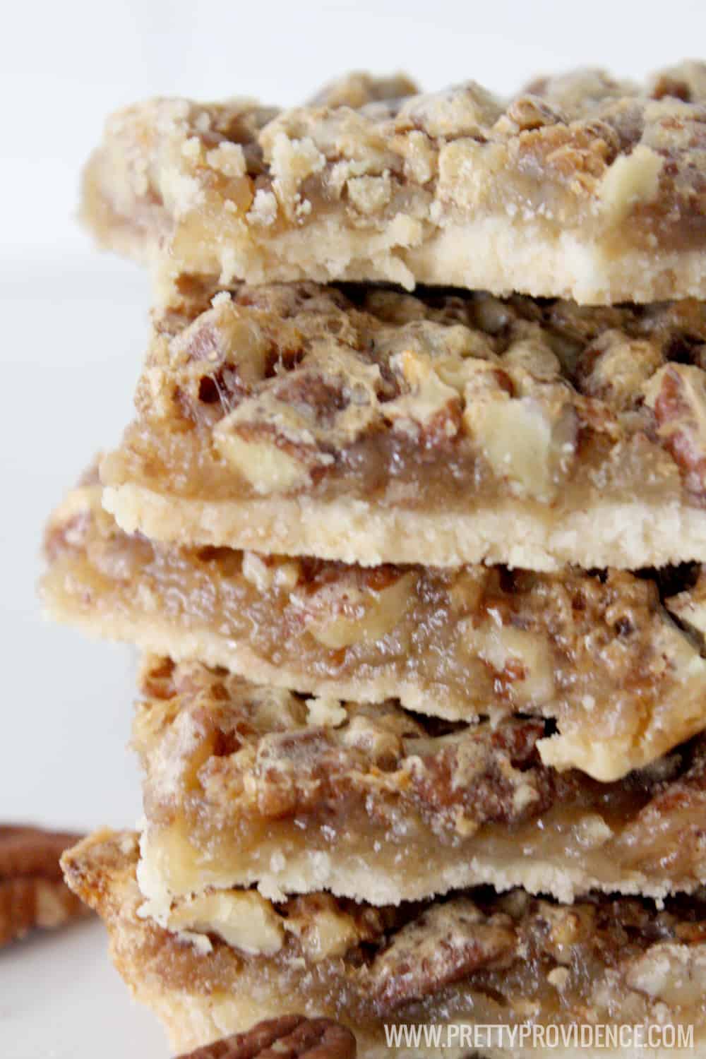 Okay these Pecan bars are AMAZING!! Way better/easier than pecan pie and makes a TON! 