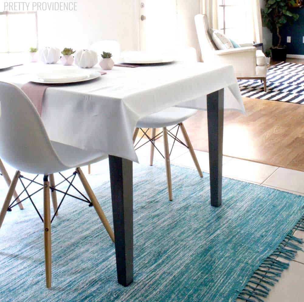 LOVE this dining room makeover! The details are simple but perfect - and inexpensive! 