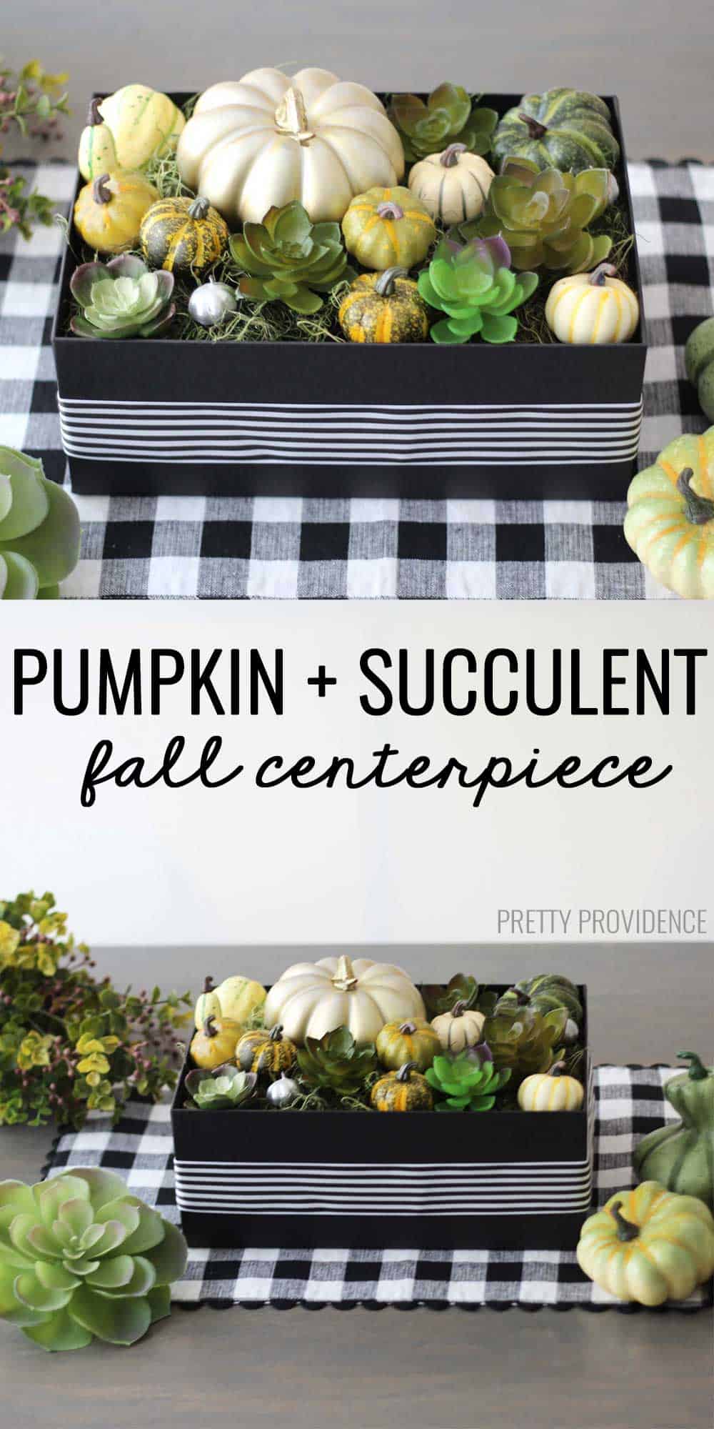 PERFECT fall centerpiece - for Thanksgiving!? Love the succulents and pumpkins! 