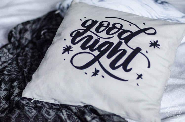 DIY Hand Lettered Throw Pillow