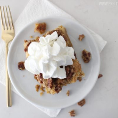 If you like pumpkin you will LOVE this easy pumpkin dessert! Similar to pumpkin pie but ten times easier to make and the crumbly topping is to die for!