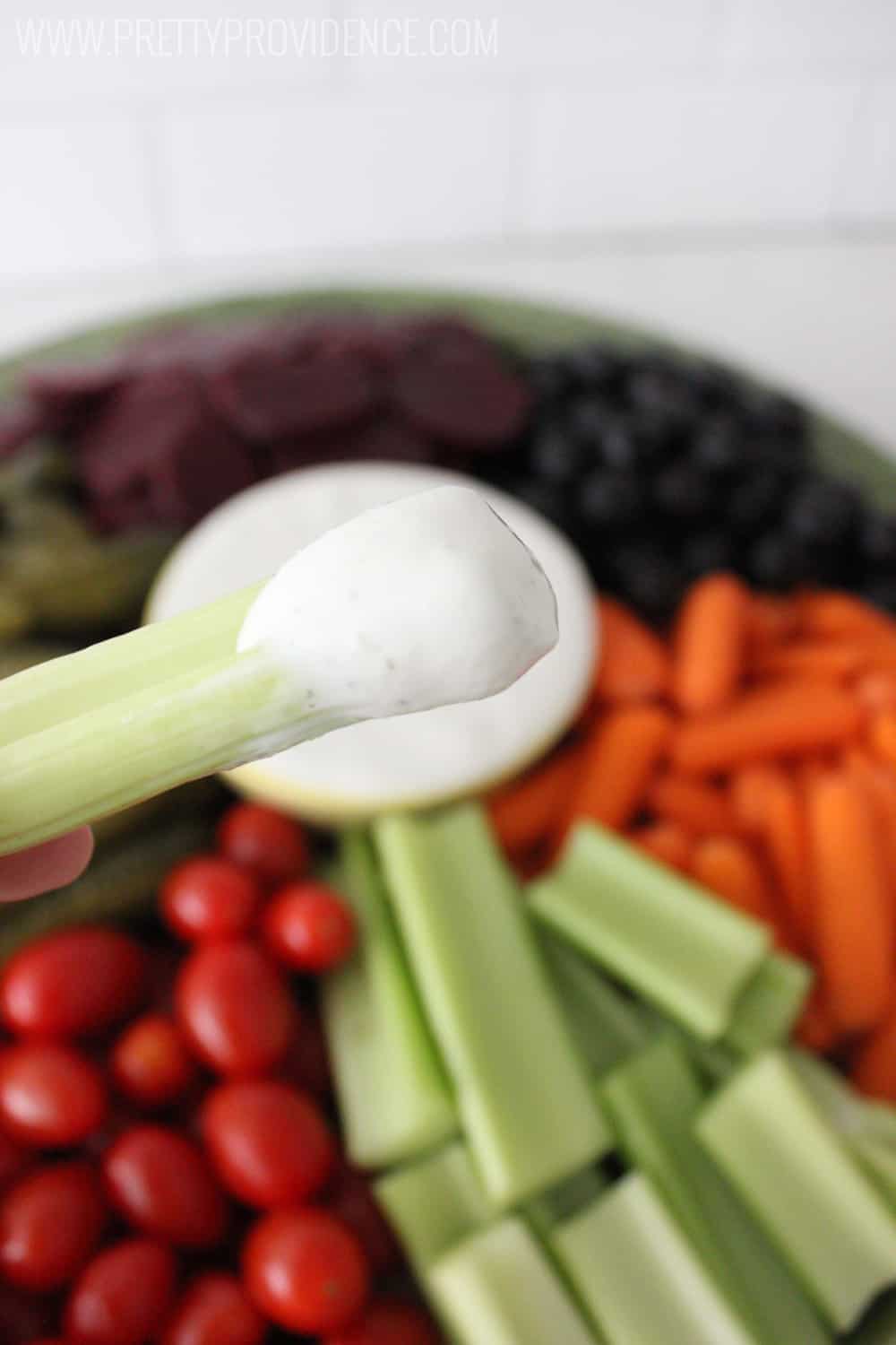 Healthy vegetable dip