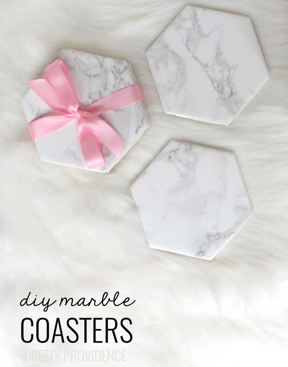 Diy Marble Coasters Gift Pretty Providence