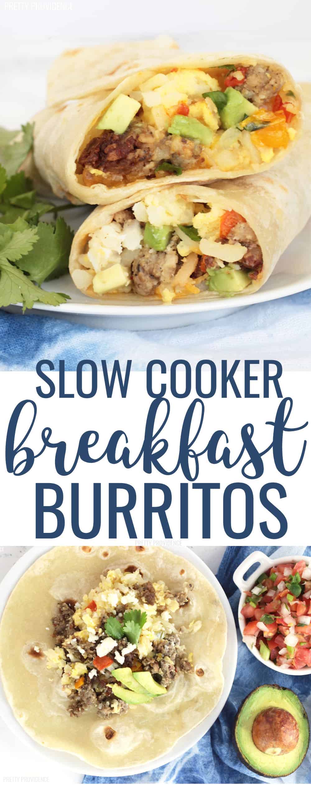 Slow Cooker Breakfast Burritos - Pretty Providence