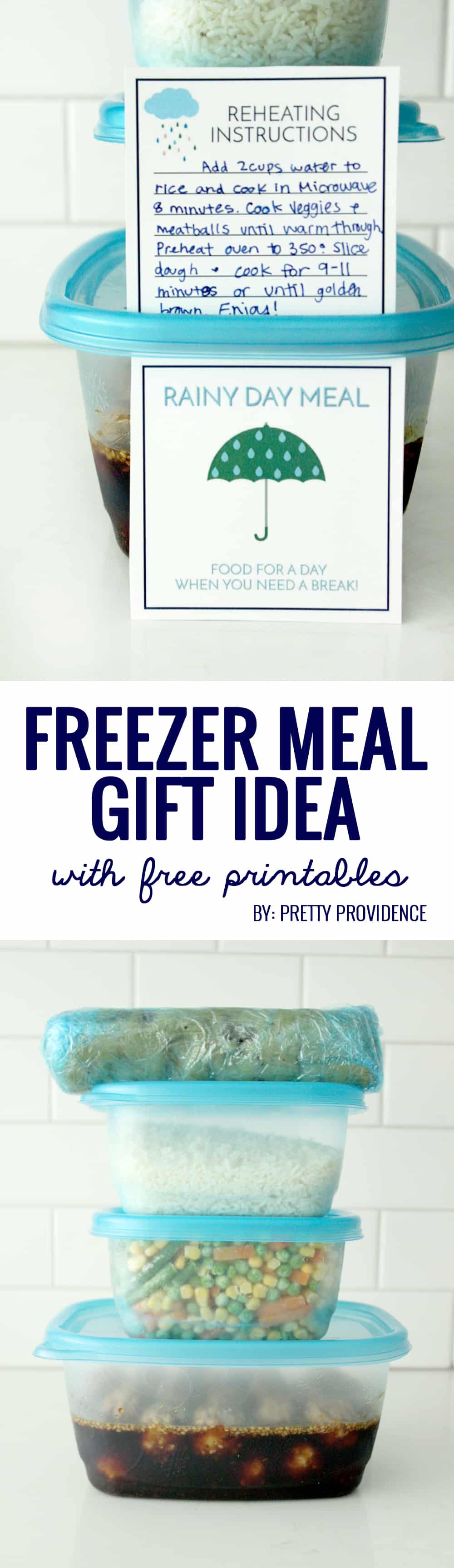 Freezer Meal Gift Idea with Free Printables