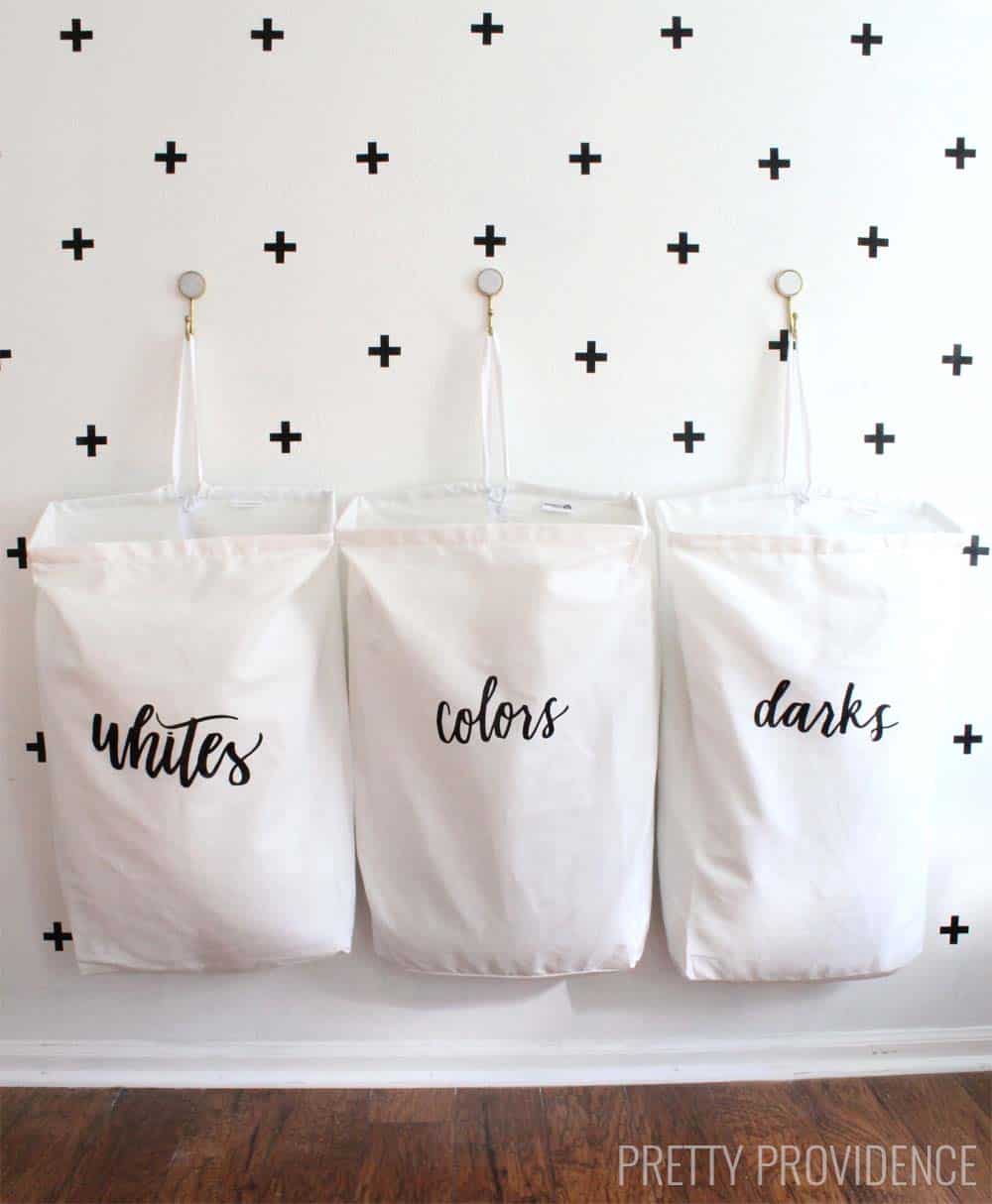 labeled laundry bags