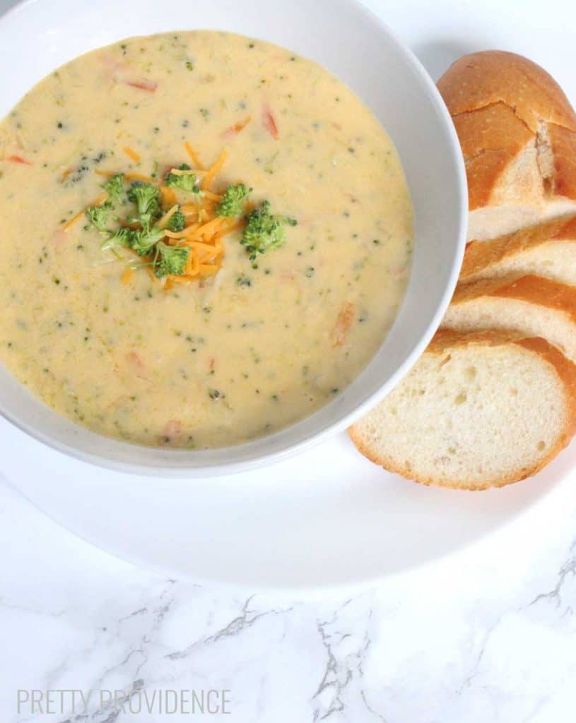 Broccoli Cheddar Soup - Pretty Providence