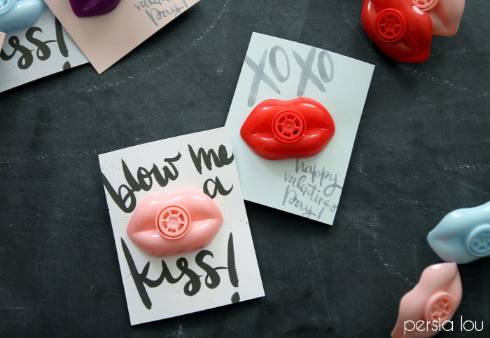 Free Printable Lip Valentines from persialou.com!