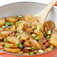 The Best Skillet Fried Potatoes with two secret ingredients that make these extra delicious!