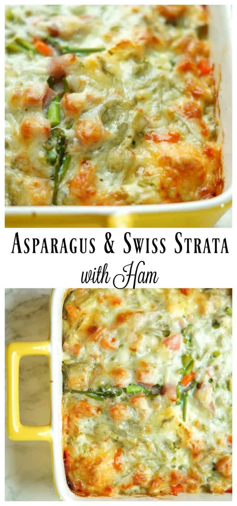 Ham and Asparagus Strata - Pretty Providence