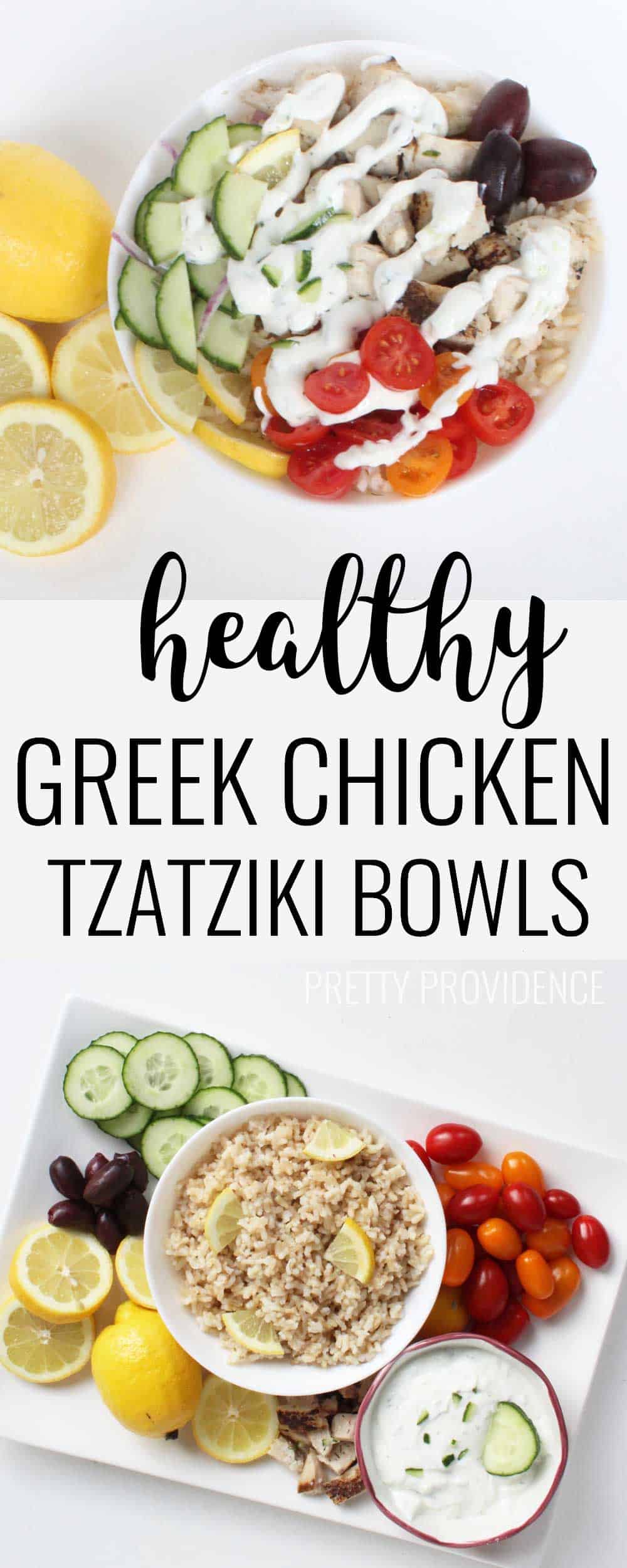 These healthy greek chicken bowls are SO AMAZING! They make eating healthy so much easier!