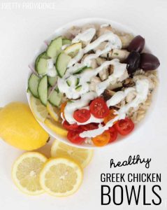 These healthy greek chicken bowls are SO AMAZING! They make eating healthy so much easier!