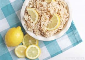 This lemon brown rice is SO GOOD you almost forget it's healthy!