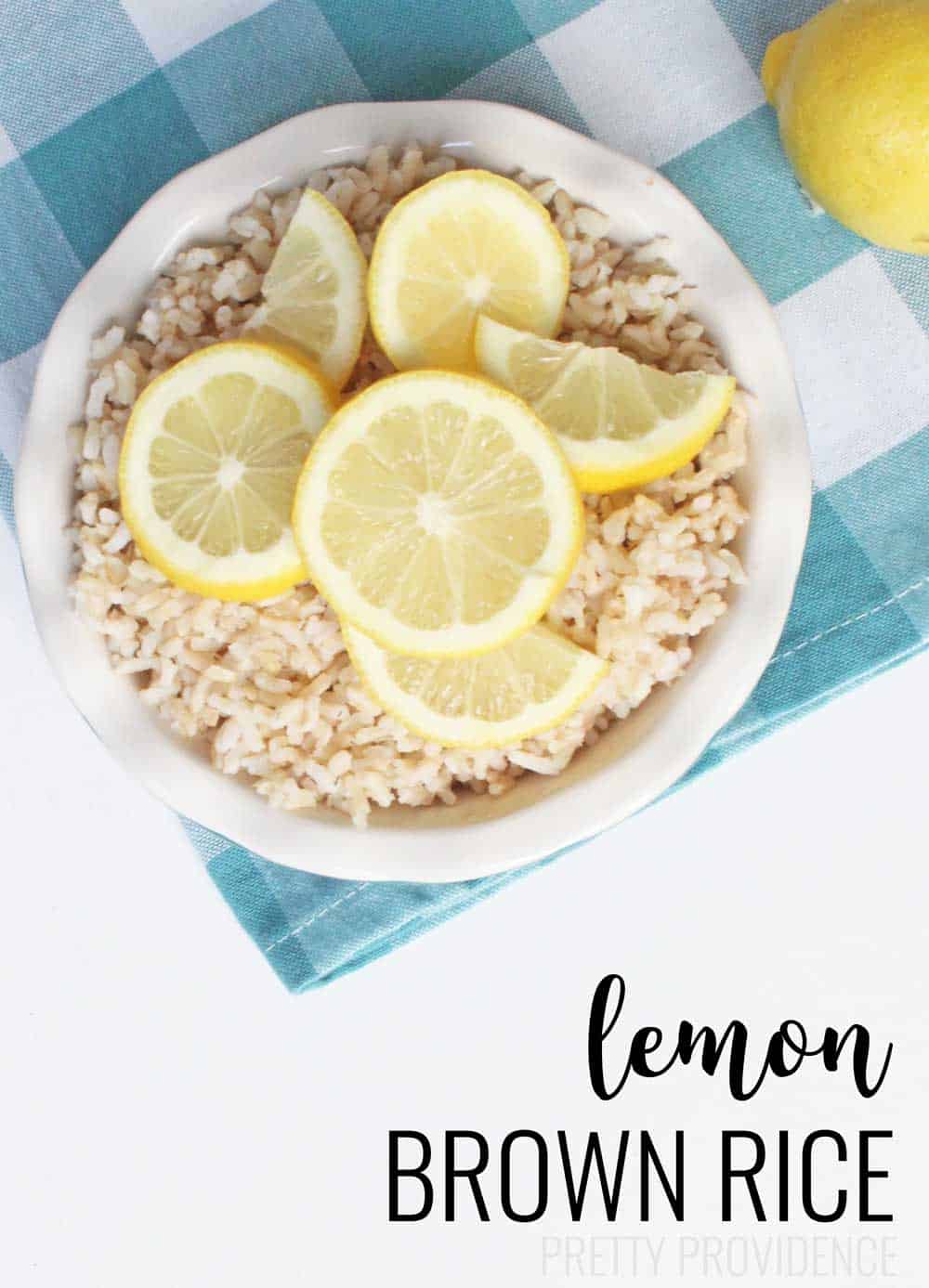 This lemon brown rice is SO GOOD you almost forget it's healthy!