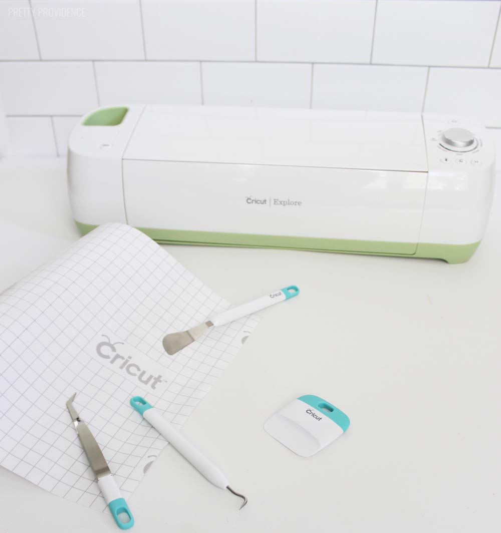 This is an easy tutorial for how to use cricut transfer tape and includes tips for getting the best results! This is so helpful for adhesive vinyl projects!