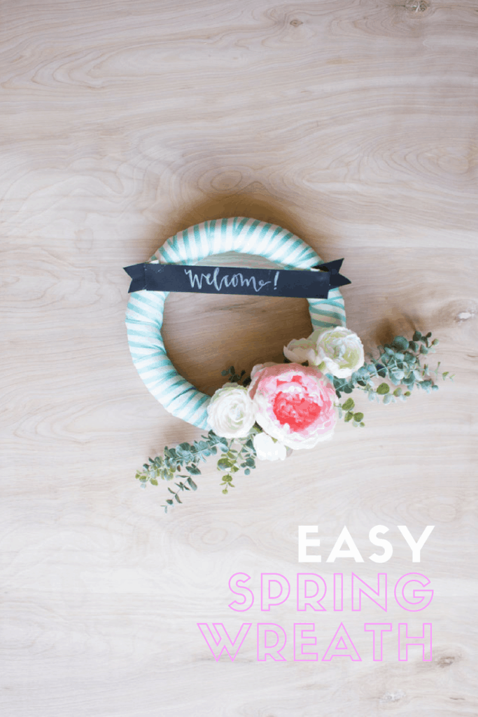 This easy spring wreath is easy to make with ribbon, faux flowers and a little bit of fun! 