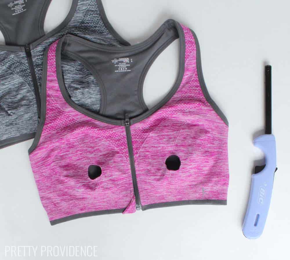 Okay where was this when I had my last baby!? With this easy DIY pumping bra tutorial you can make a few for the same price as buying ONE! 