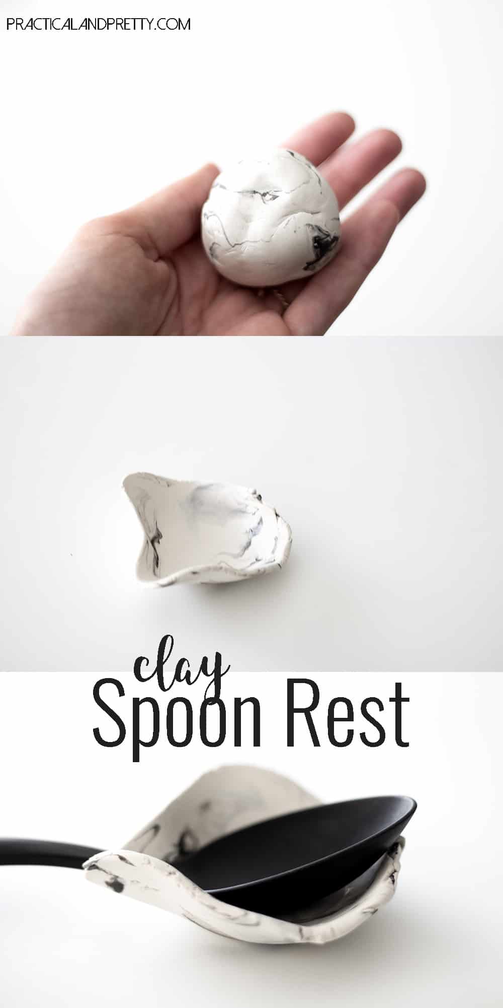 This spoon rest looks like an art piece in your kitchen! It is so simple yet functional.