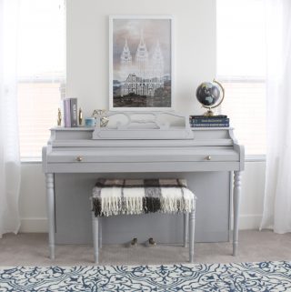 She totally transformed her piano in less than $50! It is so easy too!