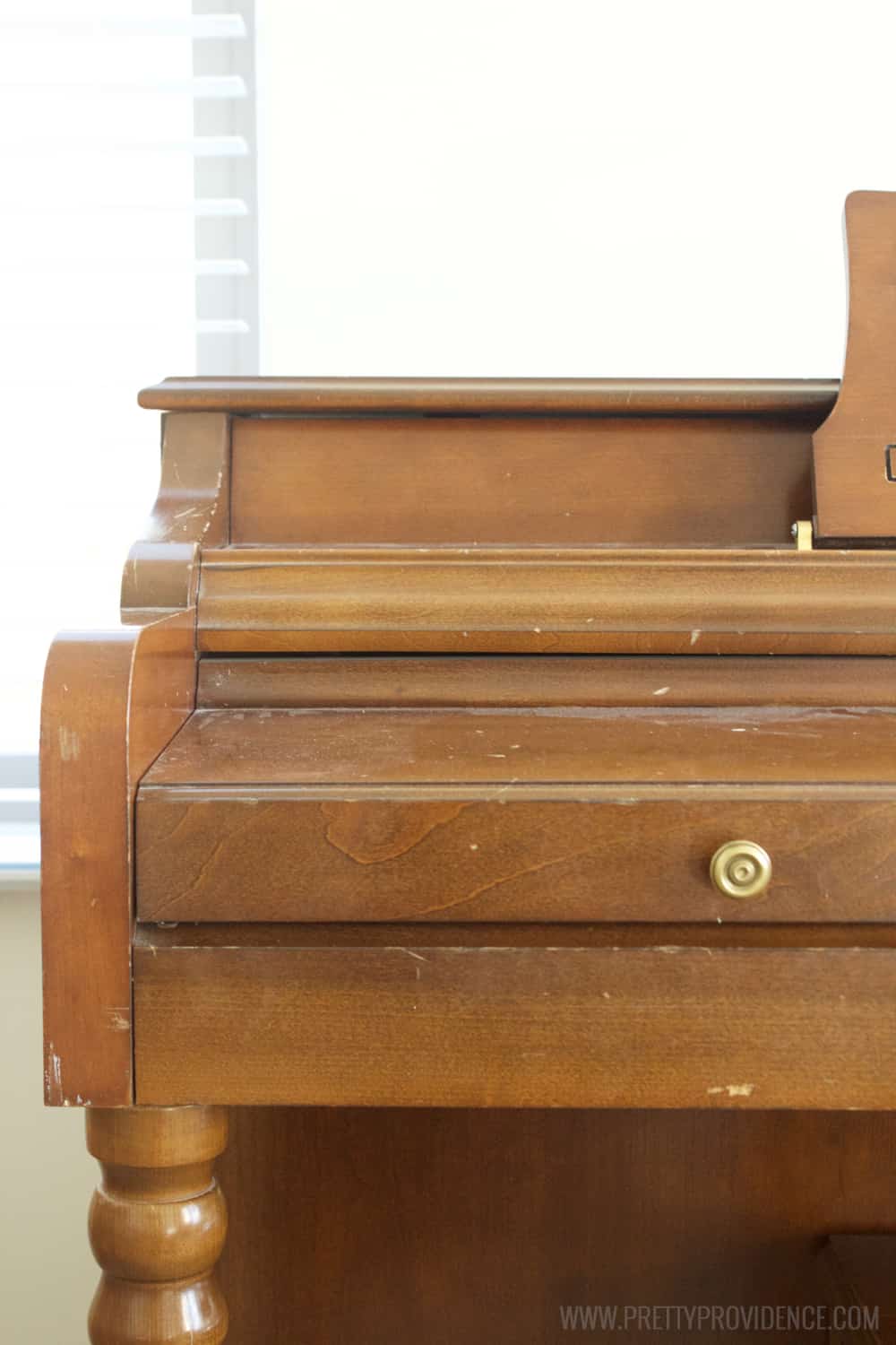 She totally transformed her piano in less than $50! It is so easy too! 