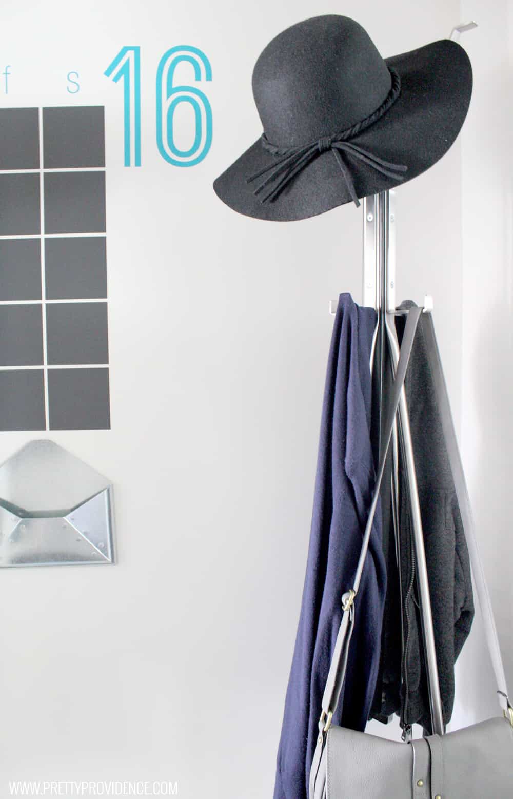 I love this tiny mudroom! Every space in a family house should be fun and functional and this one totally is! 