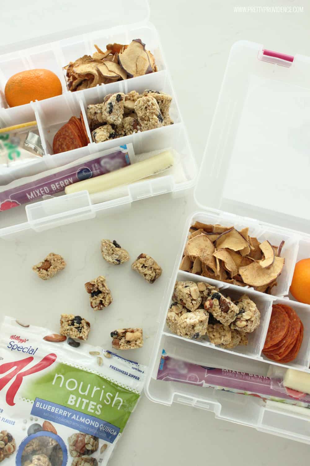 These road trip snack kits are pure GENIUS! Seriously how have I not thought of this before? Perfect for older kids on road trips so moms not constantly turning around! 