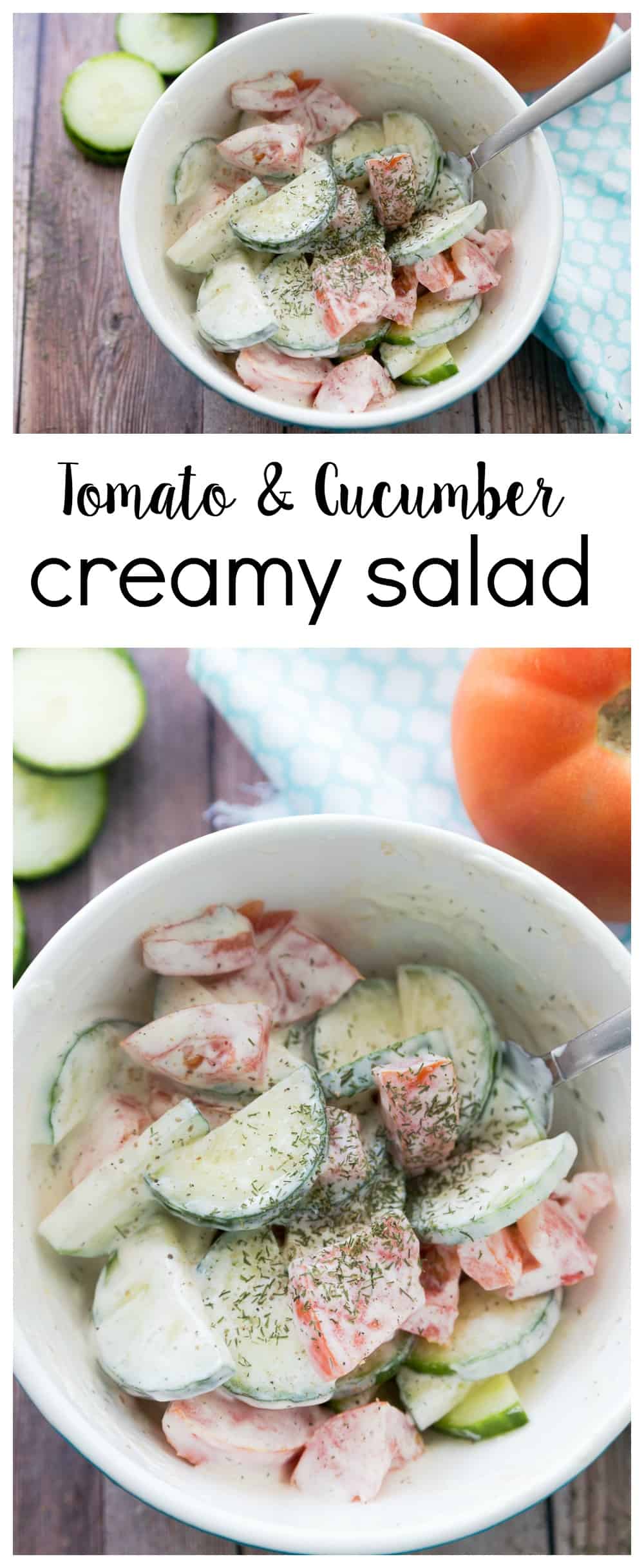 Creamy Tomato & Cucumber Salad - Pretty Providence