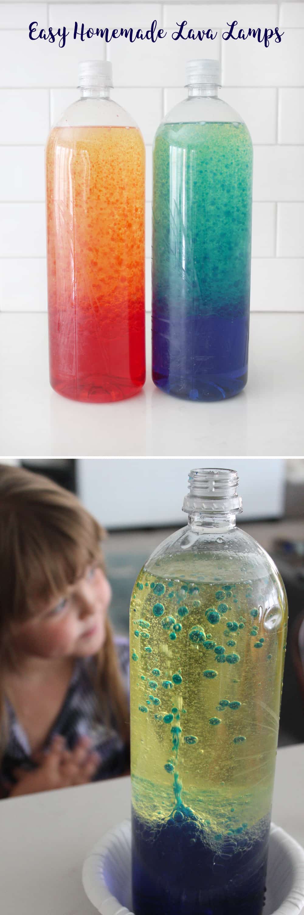 These homemade lava lamps were such a fun activity with my kiddos! They had so much fun, and it was super easy, too! 