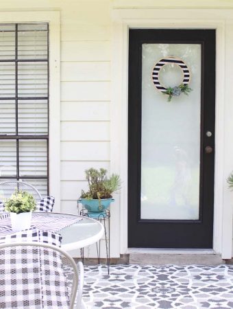 The power of PAINT! This door and patio area looks incredible and the transformation barely cost anything!