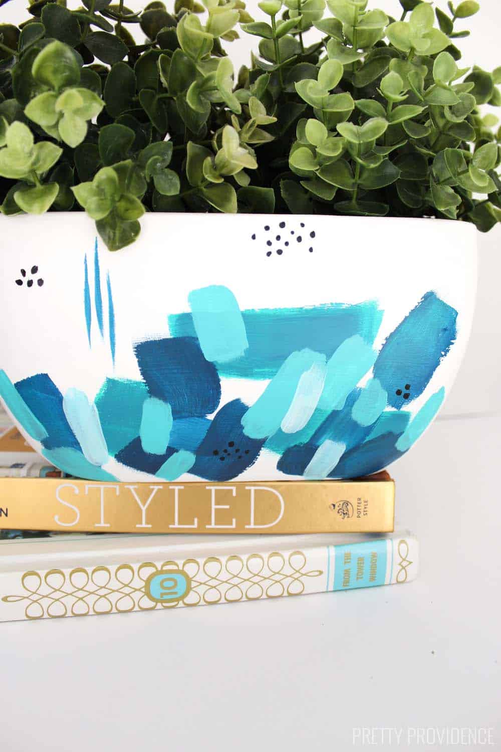 Painted brush stroke planter! So fun and EASY