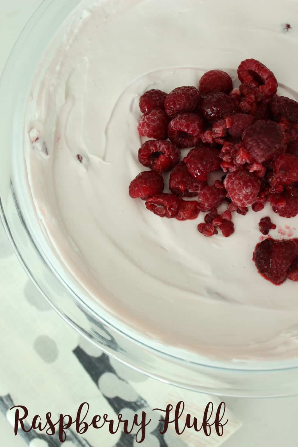 Delicious raspberry fluff! Perfect side for brunch or any BBQ! Everyone always raves about it and it is SO easy to whip up! 