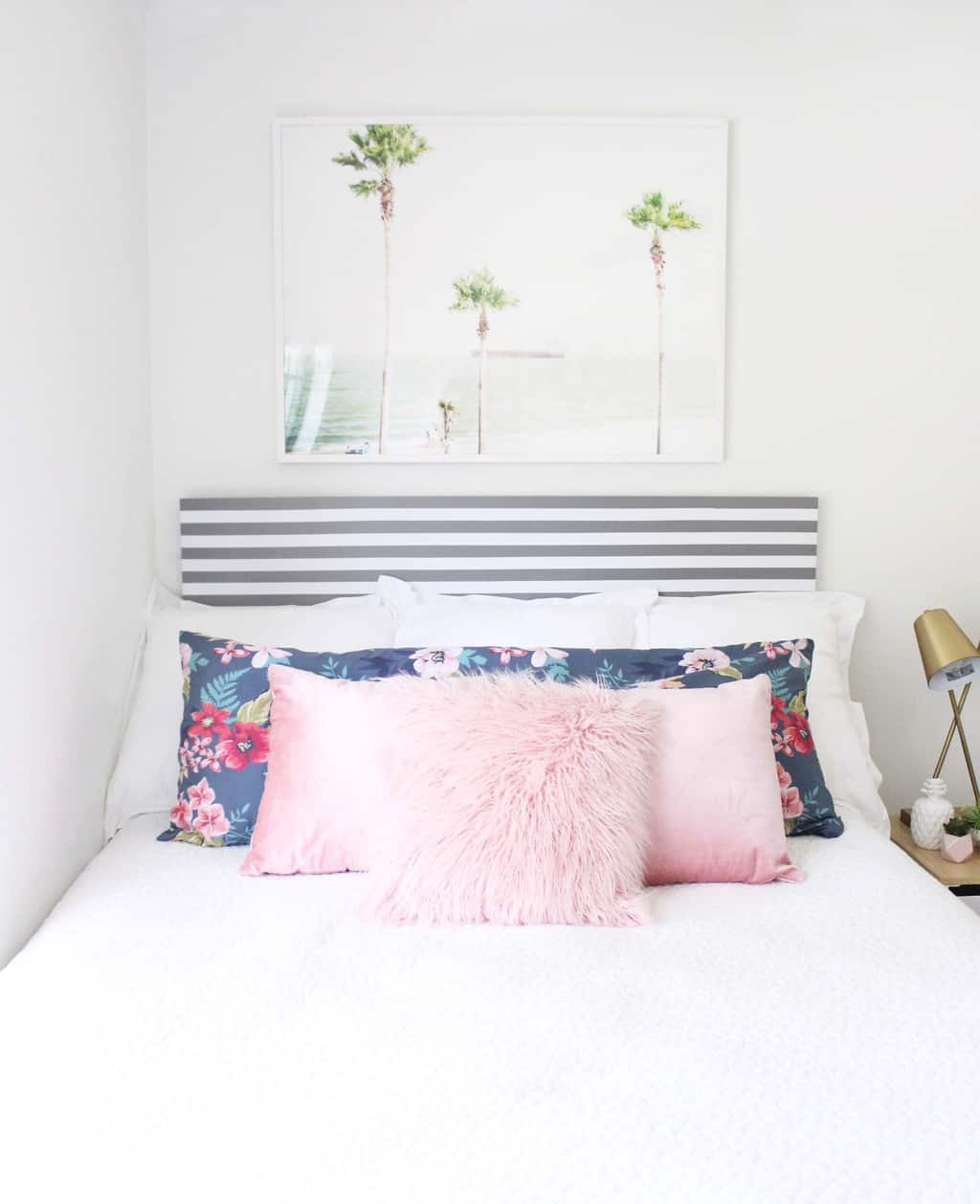 This IKEA hack headboard is SO easy, and under $50 to make!