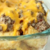 BEST tater tot casserole EVER! We love this recipe at our house! Adults and kids alike will scarf this one and ask for seconds!