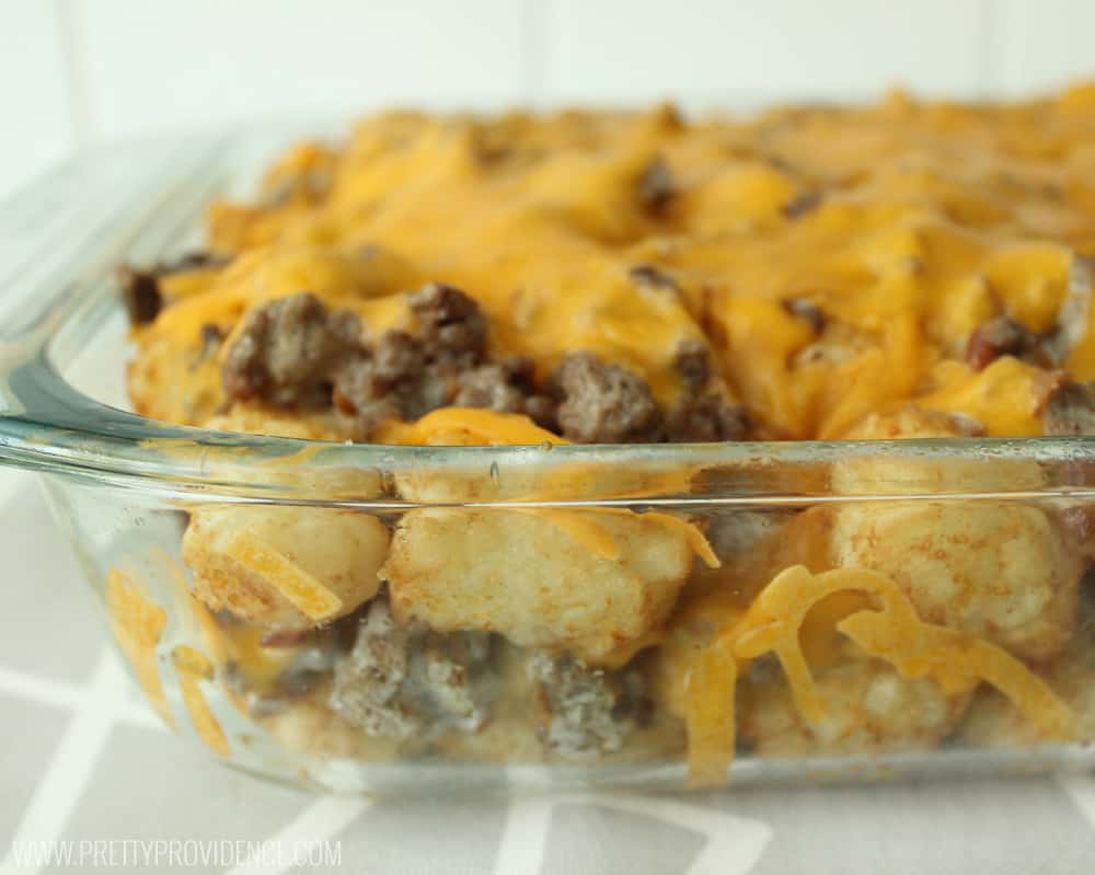 BEST tater tot casserole EVER! We love this recipe at our house! Adults and kids alike will scarf this one and ask for seconds! 