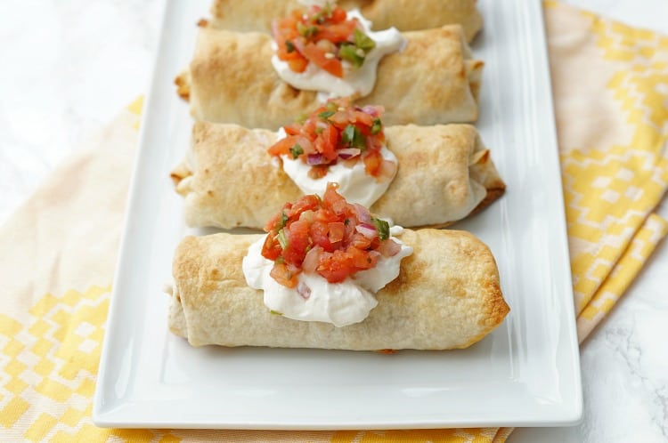 Baked Chicken Chimichangas {+VIDEO}