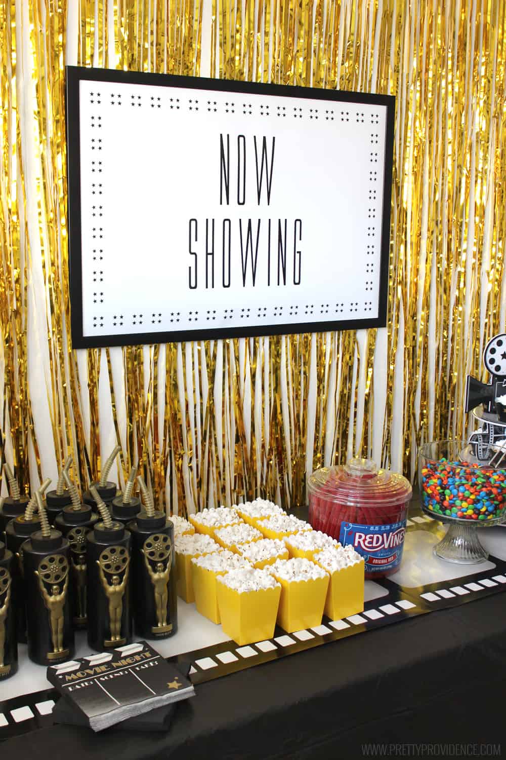 My son LOVED this fun and easy movie party we threw for his sixth birthday! Affordable, festive and all the kids loved it! 