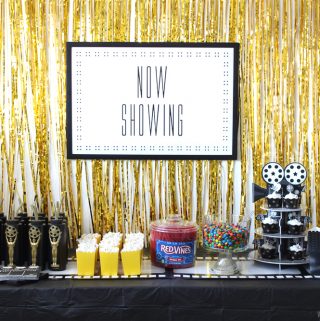My son LOVED this fun and easy movie party we threw for his sixth birthday! Affordable, festive and all the kids loved it!