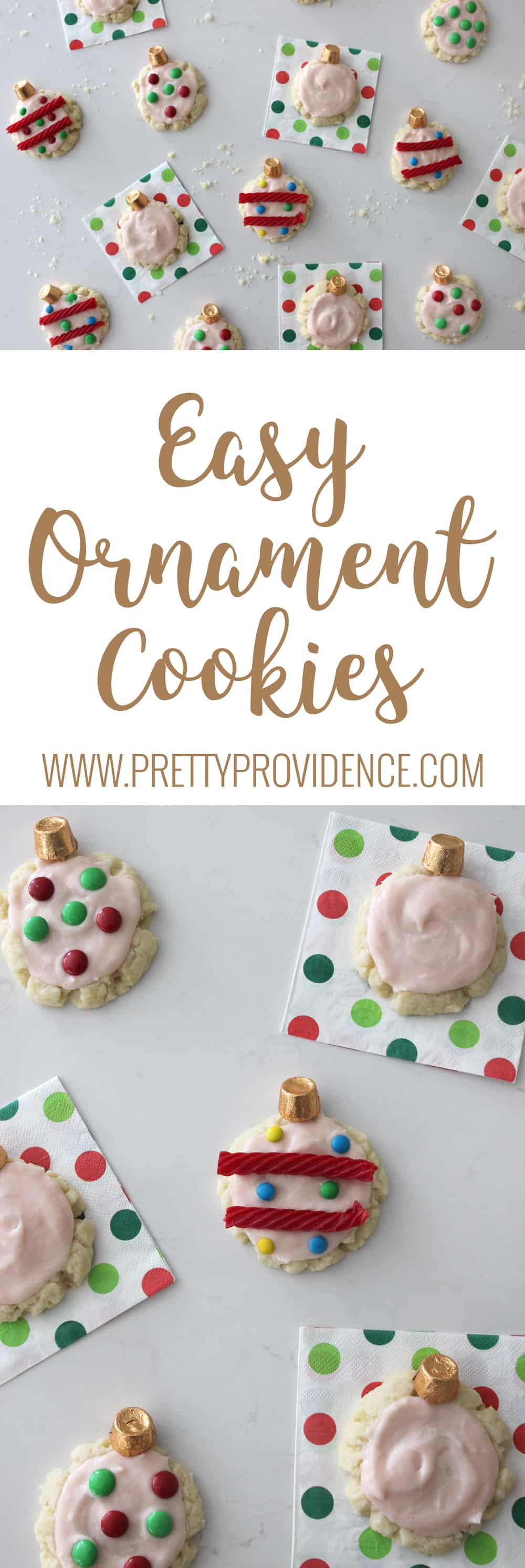 How fun are these easy Christmas ornament cookies?! Festive and delicious!