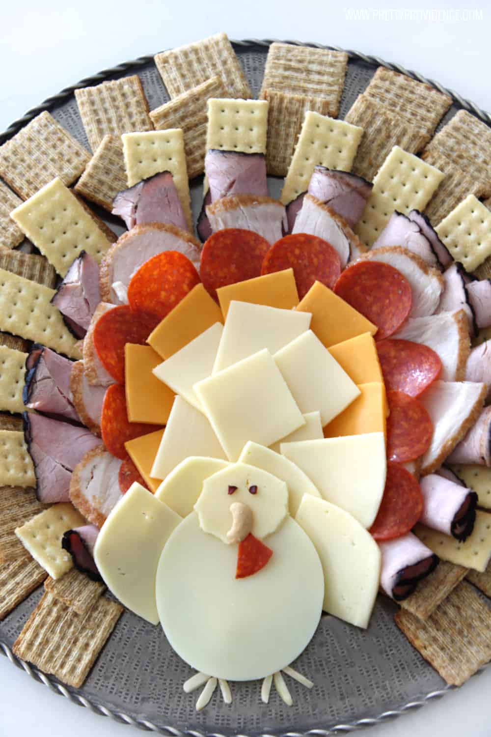 Thanksgiving turkey cheese platter